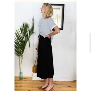 EMERSON FRY INDIA COLLECTION DRAWSTRING SKIRT, BLACK - LARGE